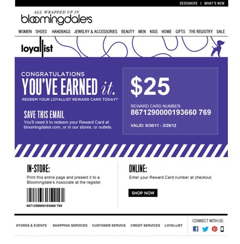 sign up for bloomingdale's loyalist.